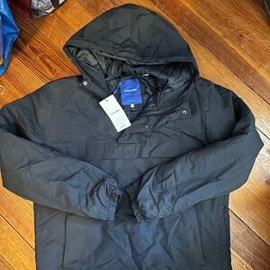 NWT! Men’s Jack & Jones Jorram Anorak Navy Hooded Pullover Jacket Coat Size XL